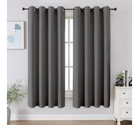 CUCRAF Light Grey Blackout Curtains 54 inch Length 2 Panels Set, Room Darkening Drapes for Living Room Bedroom, Thermal Insulated Light Blocking Grommet Window Curtain (W52 x L54 Inch)