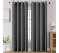 CUCRAF Light Grey Blackout Curtains 90 inch Length 2 Panels Set, Room Darkening Drapes for Living Room Bedroom, Thermal Insulated Light Blocking Grommet Window Curtain (W52 x L90 Inch)