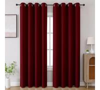 CUCRAF Maroon Red Blackout Curtains 84 inch Length 2 Panels Set, Room Darkening Drapes for Living Room Bedroom, Thermal Insulated Light Blocking Grommet Window Curtain (W52 x L84 Inch)