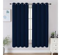 CUCRAF Navy Blue Blackout Curtains 54 inch Length 2 Panels Set, Room Darkening Curtains & Drapes for Living Room Bedroom, Thermal Insulated Light Blocking Grommet Window Curtain (W52 x L54 Inch)