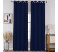 CUCRAF Total True Blackout Window Curtains,Thermal Insulated Room Darkening Drapery for Bedroom Living Room,2 Panels Set(52 x 84 inches, Navy Blue)