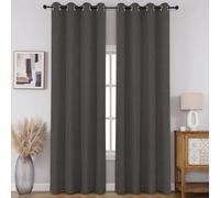 CUCRAF Total True Blackout Window Curtains,Thermal Insulated Room Darkening Drapery for Bedroom Living Room,2 Panels Set(52 x 84 inches, Grey)