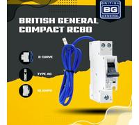 BG Compact Rcbo, Type Ac, B Curve, 10A - CUCRB10