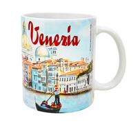 CUCUBA Ceramic Mug Artistic Design Venice Bridge of Sighs Basilica of San Marco for Breakfast Snacks 36cl