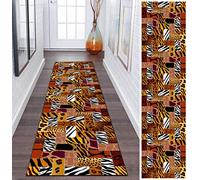 CucuBan Carpet Hallway Runner Custom Size 70X210cm Brown Leopard Print Rugs Extra Large Runners Anti-Slip Rubber Back Low-Profile Entrance Door Mat for Kitchen,Bedroom Area Rugs