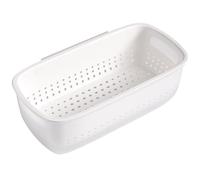 CUCUFA Colander Bowl Set Dual Layer PP & HIPS Plastic Colander with Ahesive Wall Hanger for Vegetable/Fruit Washing & Drying, Food Preparation When Cooking, Plastic