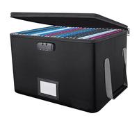 CUCUFA Fireproof Document Box, Waterproof Fireproof File Box, Fireproof File Storage Box, Fireproof Document Bag with Lock, Collapsible Lockable Document Box