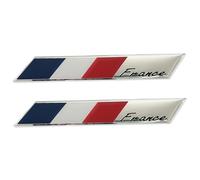 CUCUFA French Stickers 2PCS 3D National France Flag Car Decals Self-Adhesive Metal Car Logo Stickers for Cars Motorcycle Helmet 3.9x2 inch Type 2, France Flag