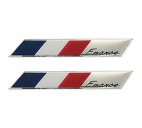 CUCUFA French Stickers 2PCS 3D National France Flag Car Decals Self-Adhesive Metal Car Logo Stickers for Cars Motorcycle Helmet 3.9x2 inch 2 French Stickers