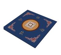 CUCUFA Mahjong Mat 32x32'' Anti Slip Mahjong Table Mat Noise Reduction Mahjong Mat for Table Soft & Wear-Resistant Mahjong Game Mat for Poker, Card, Board & Tile Games Blue, Mahjong Mat For Table