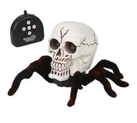 CUCUFA Remote Control Spider Light Up Eyes Skeleton Fake Tarantula Halloween Scary Jumping Spider Electric Spooky Fake for Kids (Battery Not Included), RC