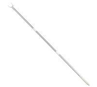 CUCUFA Retractable Clothesline Pole, 51-inch Stainless Steel Pole Telescoping Pole with Hook Long Reach Sticks Fork Clothes Hook Pole for Wardrobe, Clothesline, Hanger