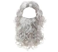 CUCUFA Santa Beard and Wig Set, Adult's Santa Father Christmas Beard and Wig, Style 1 Fake Beard for Christmas