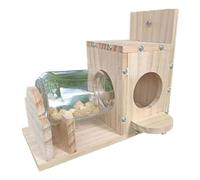 CUCUFA Squirrel Feeder Wooden Squirrel House Transparent Squirrel Feeders for Outside Garden Yard Corn Peanut Squirrel Feeder Squirrel Gifts, Squirrel Houses for Outside Nesting