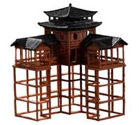 CUCUFA Zen Garden Accessories, Plastic Japanese Chinese Miniature Pavilion Pagoda For Bonsai Micro Landscape Fairy Garden Accessories, Style 2, Bonsai