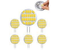 CucuGo G4 LED Bulbs 3W, 30W Halogen Equivalent, Natural White 4000K, 400LM, AC/DC 12V-24V, Non-Dimmable, 180 Degree Beam Angle, G4 Bi-Pin Bulbs for Cabinet, Chandelier, RV, 6 Pack