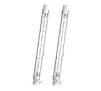 CucuGo Pack of 2 R7s Halogen Pencil Light Bulb, 500W 118mm, Dimmable Halogen Light Bulb, Warm White 2800K, T3 J118 Linear Spotlight Bulb Double End, 11000LM for Work, Safety, Landscape