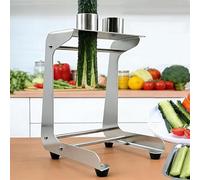 Cucumber Cutter and Carrot Slicer, Manual Vegetable Chopper with 2 Blades, 45mm Cutting Diameter, 10 Slices/min, 304 Stainless Steel for Sushi and Meal Prep