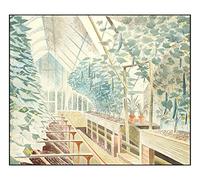 Cucumber House, 1935 by Eric Ravilious - vintage artwork, 12x8 inch (A4) Reproduction Poster Print