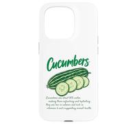 Cucumber Nutrition Facts Design Garden Vegetable Lovers Case for iPhone 15 Pro