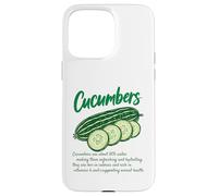 Cucumber Nutrition Facts Design Garden Vegetable Lovers Case for iPhone 15 Pro Max