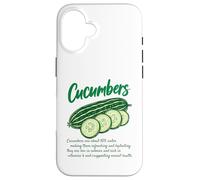 Cucumber Nutrition Facts Design Garden Vegetable Lovers Case for iPhone 16