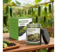 Cucumber Patch & Tea Leaf Harmony Scented Candle Gifts for Friends, 7oz Soy Wax with Greeting Card and a Gift Bag for Birthdays, Christmas, Yoga, Bath...
