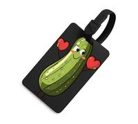 Cucumber Pickle Love Luggage Tags for Suitcases Handbag Tag Labels Travel Accessories Privacy Cover ID Label