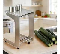 Cucumber Slicer 304 inless Steel Manual Vetable Cutter with Core Remover, Interchanable 8 10 12 B for Uniform Slices, Salad Sushi Prep, Easy Clean Kitchen Tool