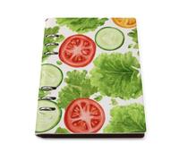 Cucumber Slices Lettuce Leaves Salad A5 Refillable Notebook Binder Journaling