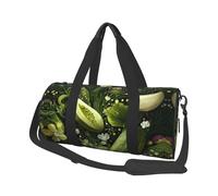 Cucumber vegetable illustration Canvas travel bag, large capacity, can be carried on the shoulder