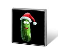 Cucumber Vegetable Vegan Christmas Hat Funny Lapel Tie Pin Buttons Brooch Badge Pin Clothes Hat Accessories for Men Women