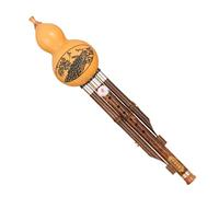 Cucurbit Flute, Chinese Bamboo Hulusi, Handmade Pumpkin Flute, Key C Ethnic Instruments with Case for Beginners and Music Lovers (Color : C tone)