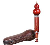 Cucurbit Flute For Beginners,Hulusi Flute Handmade,Traditional Hulusi Instrument All-redwood Professional Performance Type Hulusi Instrument Beginner