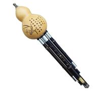 Cucurbit Flute For Beginners,Hulusi Flute Handmade,Traditional Hulusi Instrument Black Zhu Flute Hulusi Dual Tone Gourd Flauta F Key Calabash