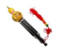 Cucurbit Flutes Ebony Natural Eight Hole Nine And Super Seven C Flat B Tone Gourd Flute(Bb major)