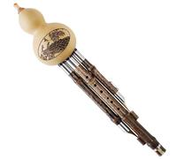 Cucurbit Flutes Hulusi Instrument Beginner Performance Model Black White Three Tone Keys Of C Bb And F(Key of F)