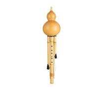 Cucurbit Flutes Original Ecological Natural Hulusi Instrument For Adults To Learn C-tone G-flat B-tone F Professional(Yellow,F)