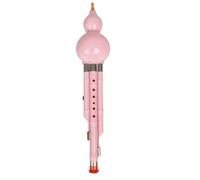 Cucurbit Flutes Seven Hole Double Tone Shockproof Gourd Flute For Beginners In C Major(Cherry blossom pink (C-tone))