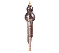 Cucurbit Flutes Three Tone Copper Plated Hulusi Adult Performance Instrument(C Key)