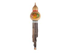 Cucurbit Flutes Three Tone Gourd With Ribbon And Leather Box In F G A Bb And C Majors Suitable For Beginners And Adults(Bb major)