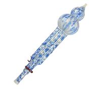 Cucurbit Flutes Traditional Gourd Flute Is Easy To Play Durable And Suitable For Beginners In C And Bb Keys(Blue and white porcelain C major)