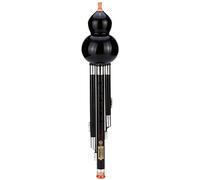 Cucurbit Flutes Woodwind Ebony B-flat C-A Playing Flute Instrument Traditional Musical Instruments For Beginners With Chinese Knot And Box Tonal Beauty (Color : Black, Size : B flat)