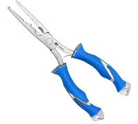 Cuda Freshwater SS Needle Nose Split Ring Pliers - Blue, 7.5-Inch