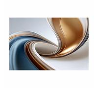 CUDAOO Abstract Canvas Wall Art Modern Textured Painting Geometric Golden blue song for Bathroom Livings Room Modern Paintings(brown34)-20x30cm Unframed