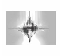 CUDAOO Abstract Canvas Wall Art Modern Textured Painting Geometric Gray Fragments for Bathroom Livings Room Modern Paintings(black and white55)-20x30cm Unframed