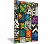 CUDAOO Abstract Canvas Wall Art Modern Textured Painting Geometric Patchwork for Bathroom Livings Room Modern Paintings(dark green160)-40x60cm Framed