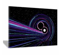 CUDAOO Abstract Canvas Wall Art Modern Textured Painting Geometric Pixels tunnel for Bathroom Livings Room Modern Paintings(multicolored28)-60x90cm Framed