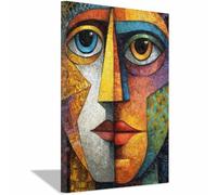 CUDAOO Abstract Wall Art Canvas Prints Modern Geometry Shapes Pictures Three-dimensional face Livings Room, Bedroom, Kitchen, Home Office, Bathroom(yellow231)-40x60cm Framed