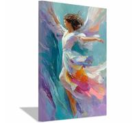 CUDAOO Canvas Wall Art Colorful Wingss soar Wings Canvas Paintings Modern Mural Prints Wall Art Pictures, for Living Bedroom Room Home Decor(white)-20x30cm Framed